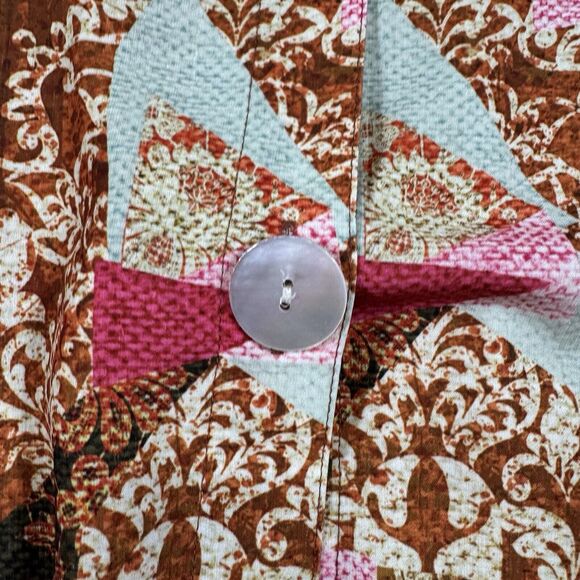 Ali Miles Womens 3X Multicolor Jacket Top Button Front Buttoned Back - Picture 10 of 10